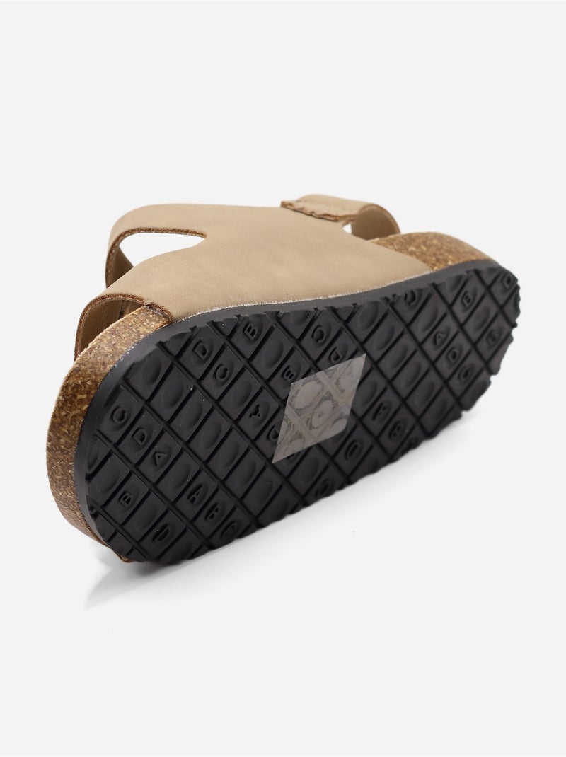 Sandali con chiusura a velcro Tortora - Kiabi