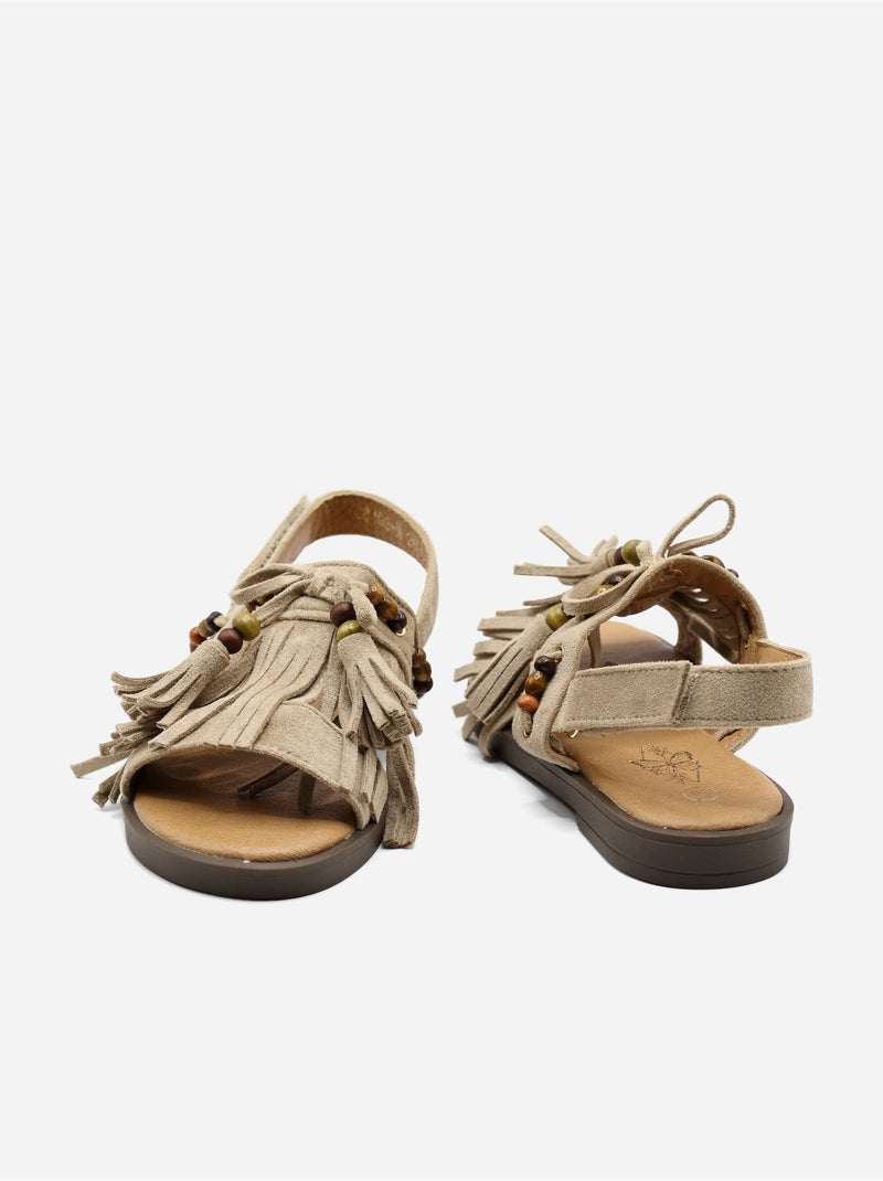Sandali con chiusura a velcro Tortora - Kiabi