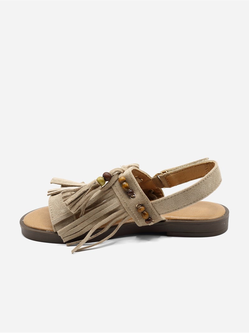 Sandali con chiusura a velcro Tortora - Kiabi