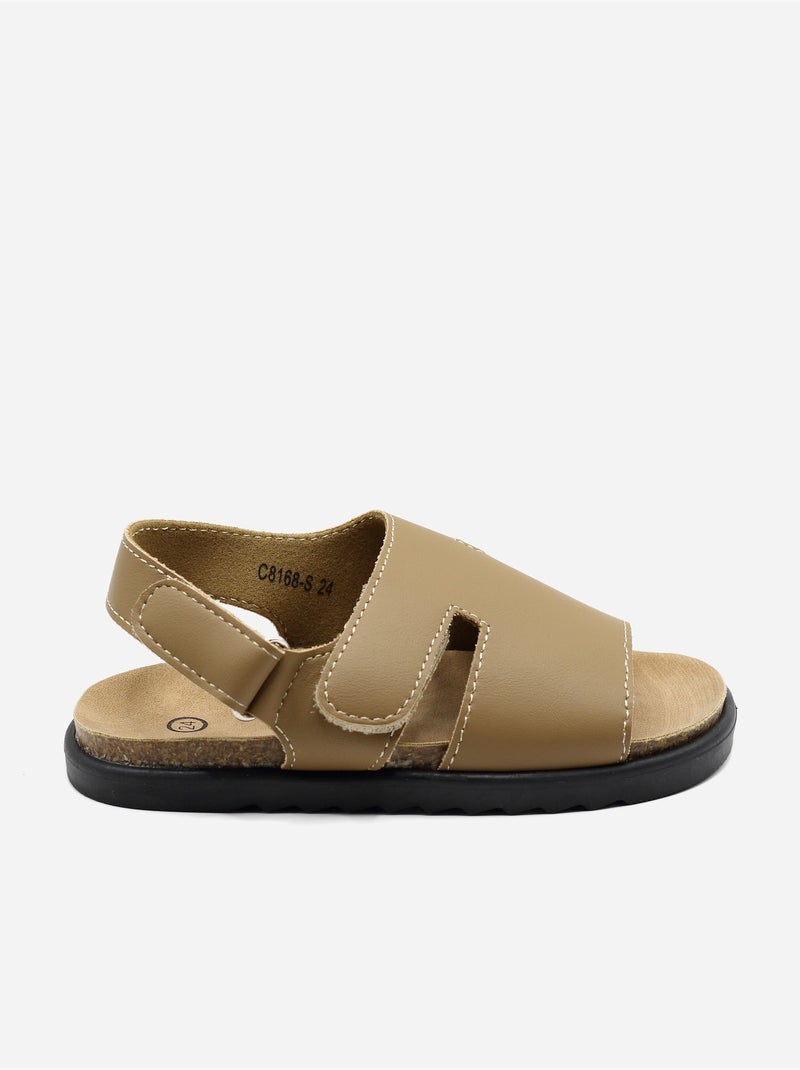 Sandali con chiusura a velcro Tortora - Kiabi