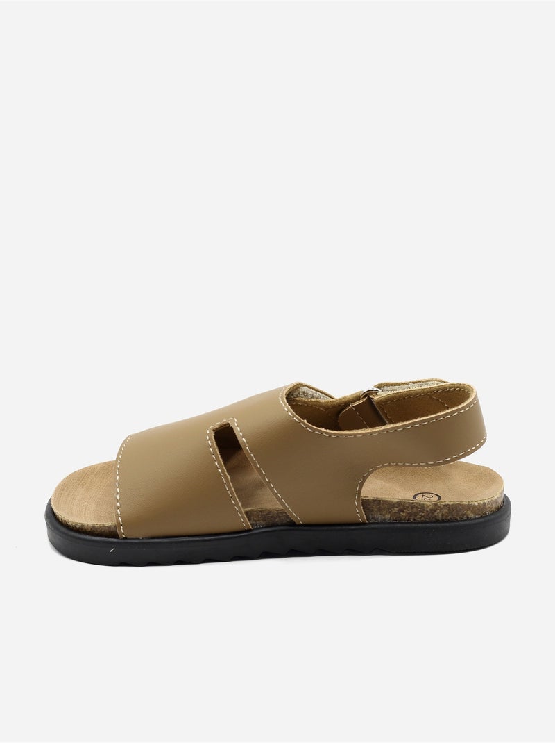 Sandali con chiusura a velcro Tortora - Kiabi