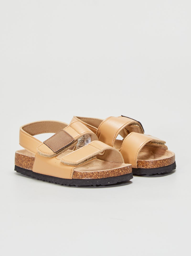 Sandali con chiusure a strappo BEIGE - Kiabi