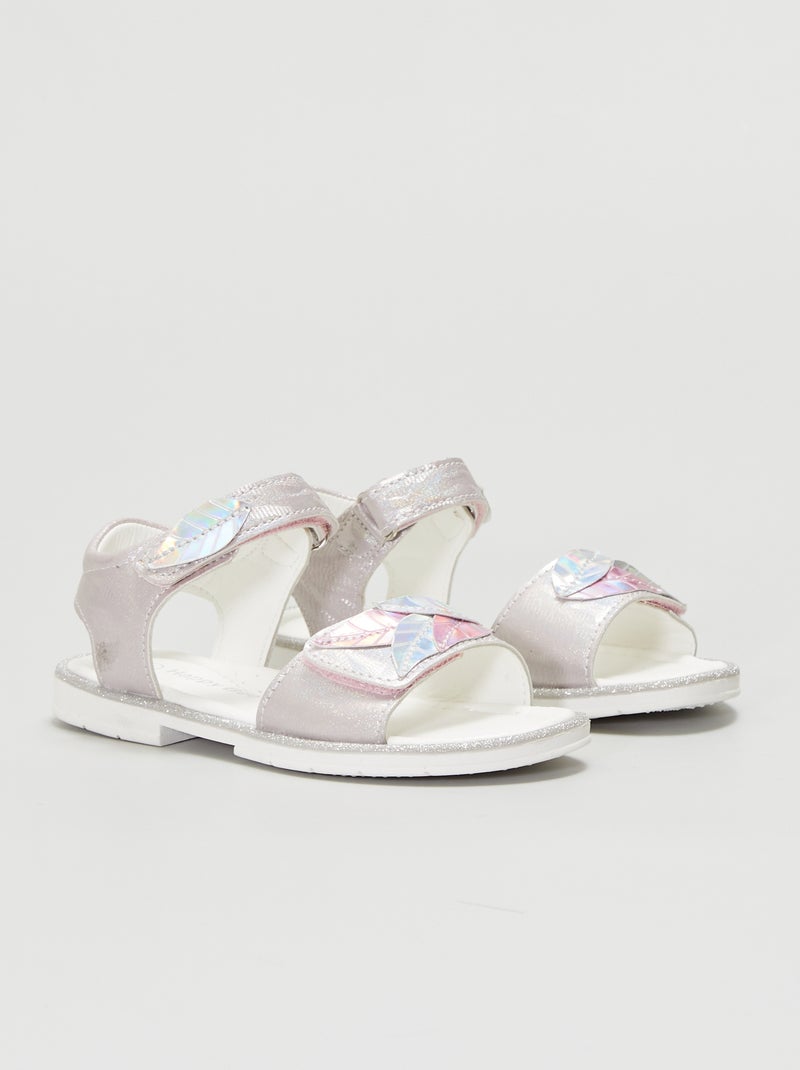 Sandali con chiusure a strappo ROSA - Kiabi