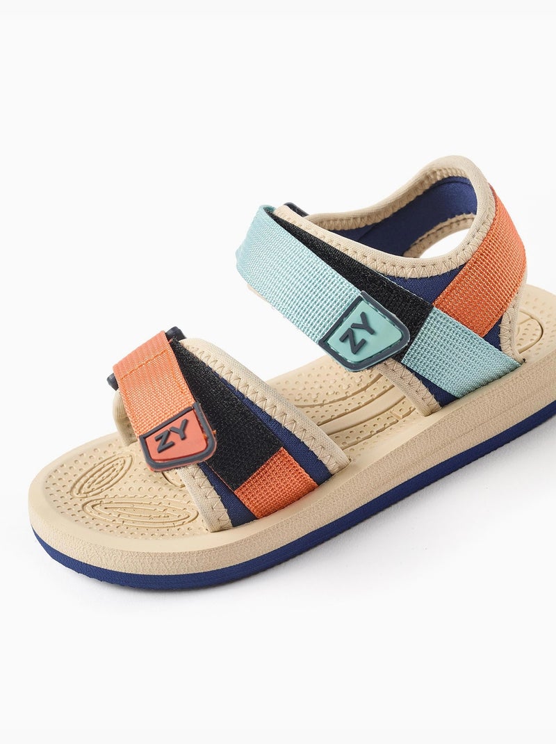 Sandali con cinghia con chiusura a strappo Blu scuro - Kiabi