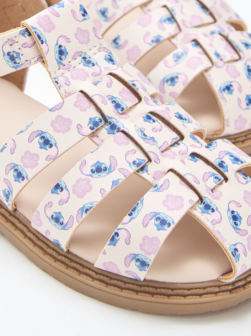Sandali con cinturini all-over \'Disney\' \'Stitch\' Rosa - Kiabi