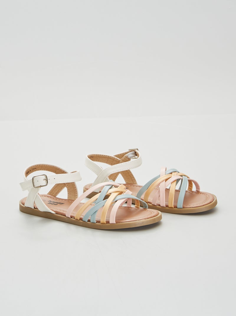 Sandali con cinturini bianco - Kiabi