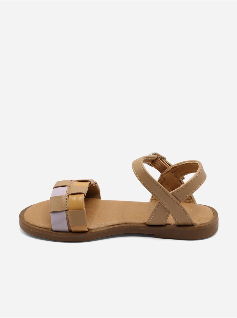 Sandali con cinturini Cammello - Kiabi