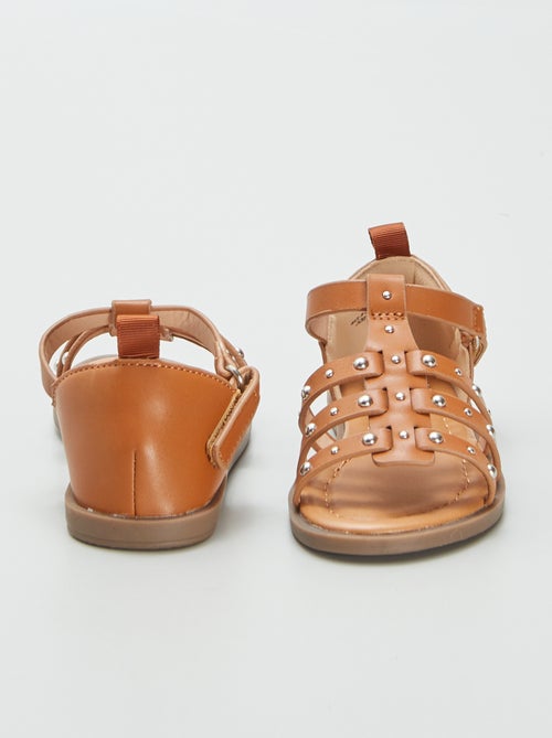 Sandali con cinturini con borchie - Kiabi