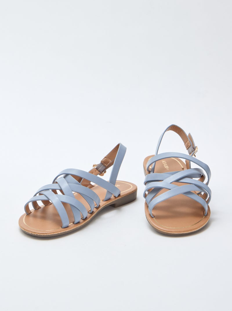 Sandali con cinturini e fibbie Blu - Kiabi