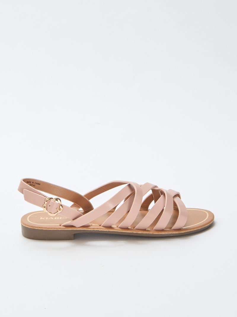 Sandali con cinturini e fibbie Rosa - Kiabi