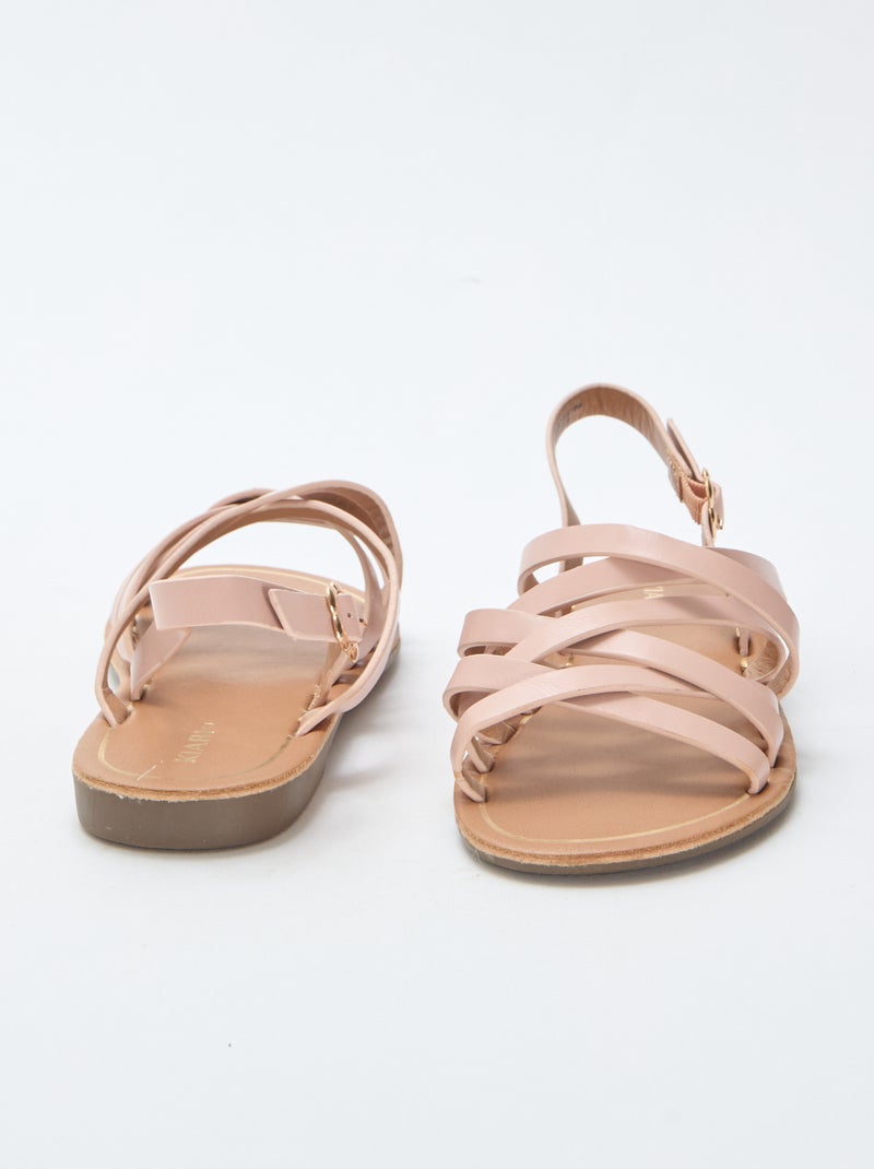 Sandali con cinturini e fibbie Rosa - Kiabi