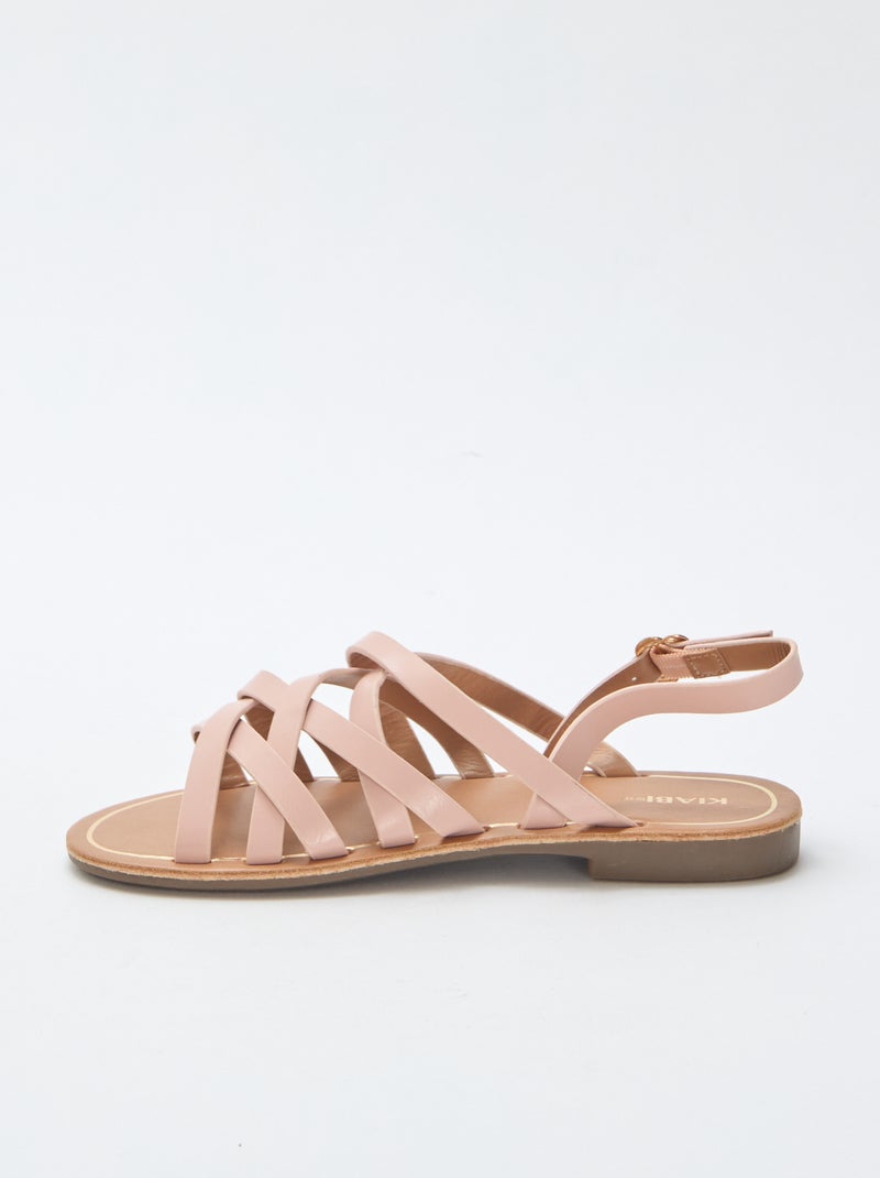 Sandali con cinturini e fibbie Rosa - Kiabi