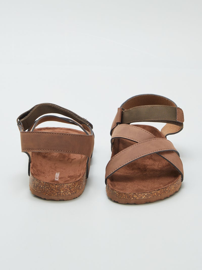 Sandali con cinturini incrociati MARRONE - Kiabi