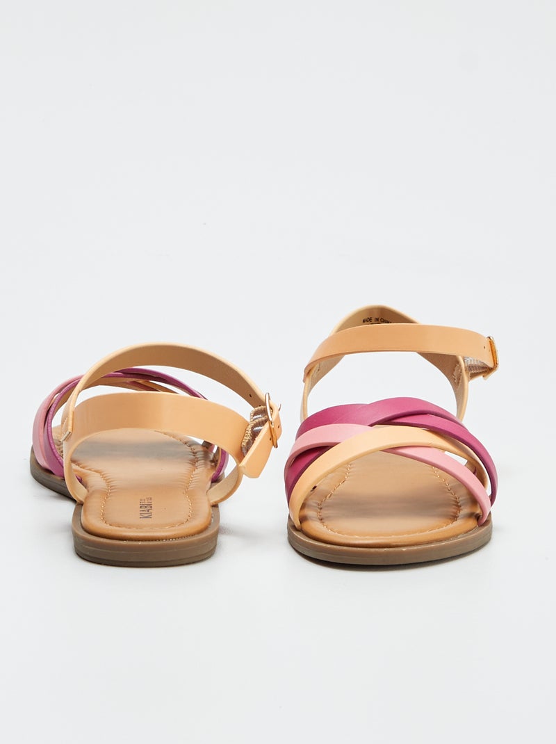Sandali con cinturini incrociati ROSA - Kiabi
