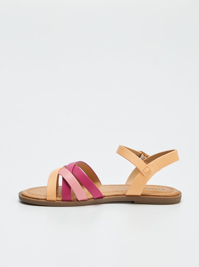 Sandali con cinturini incrociati ROSA - Kiabi