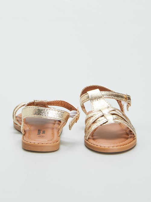 Sandali con cinturini metallizzati - Kiabi