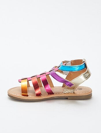 Sandali con cinturini multicolore