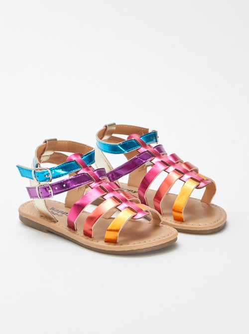 Sandali con cinturini multicolore - Kiabi