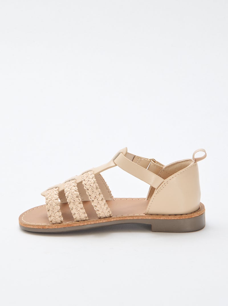 Sandali con cinturini 'paglia' Beige - Kiabi