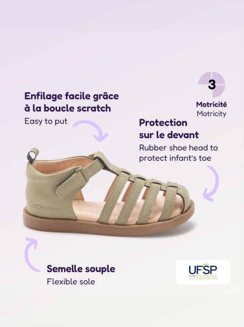 Sandali con cinturini 'Primi passi' - Kitchoun - Kiabi