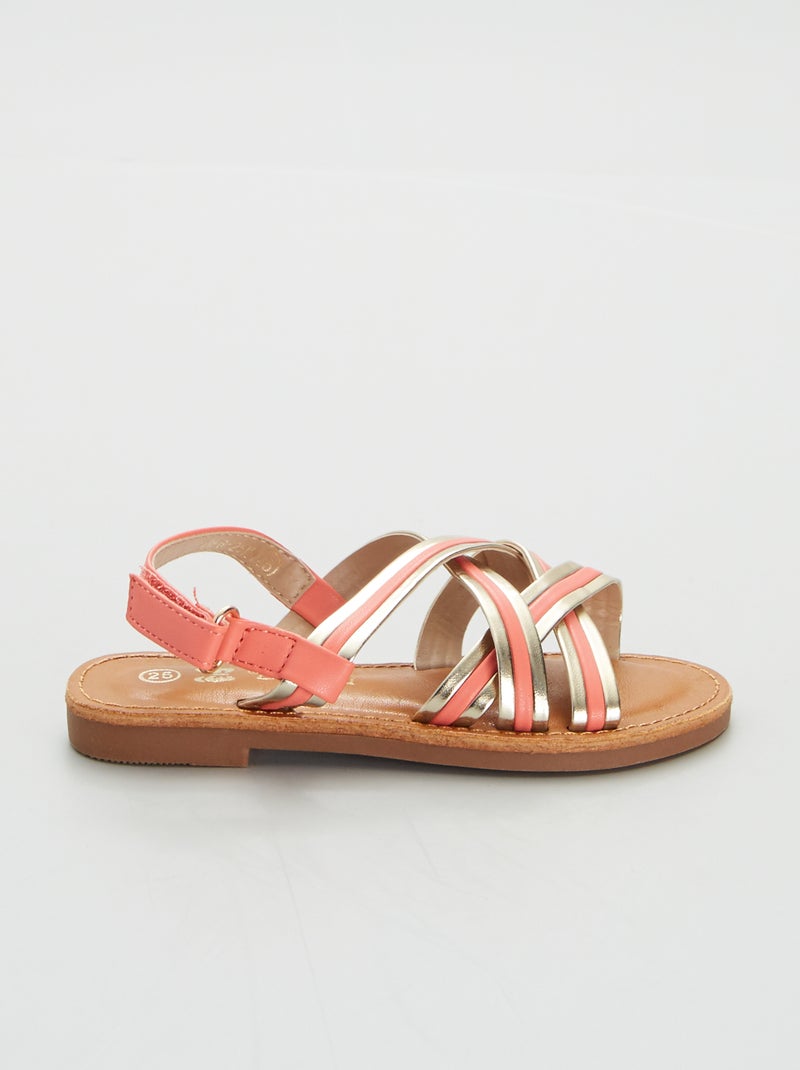 Sandali con cinturini rosa - Kiabi