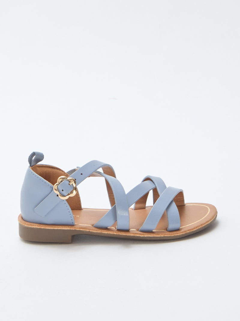 Sandali con cinturini tinta unita Blu - Kiabi