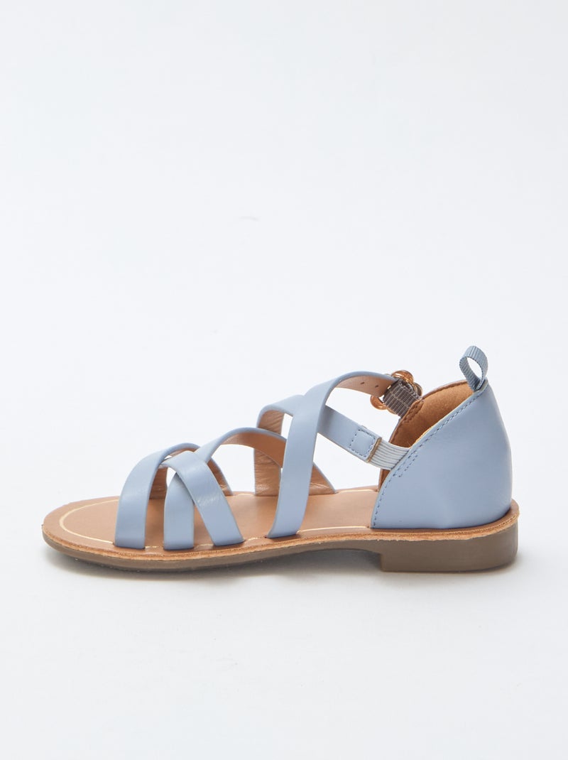 Sandali con cinturini tinta unita Blu - Kiabi