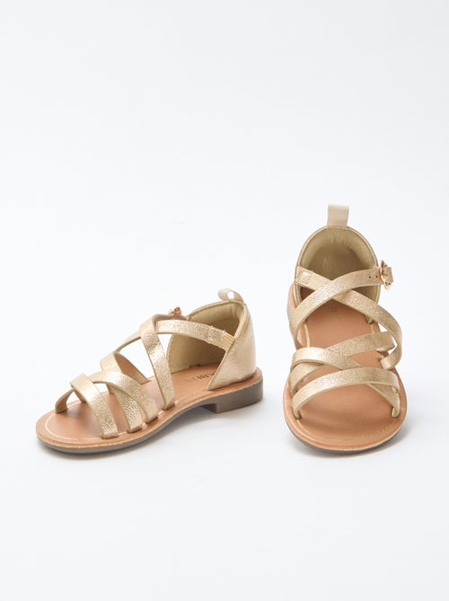 Sandali con cinturini tinta unita - Kiabi