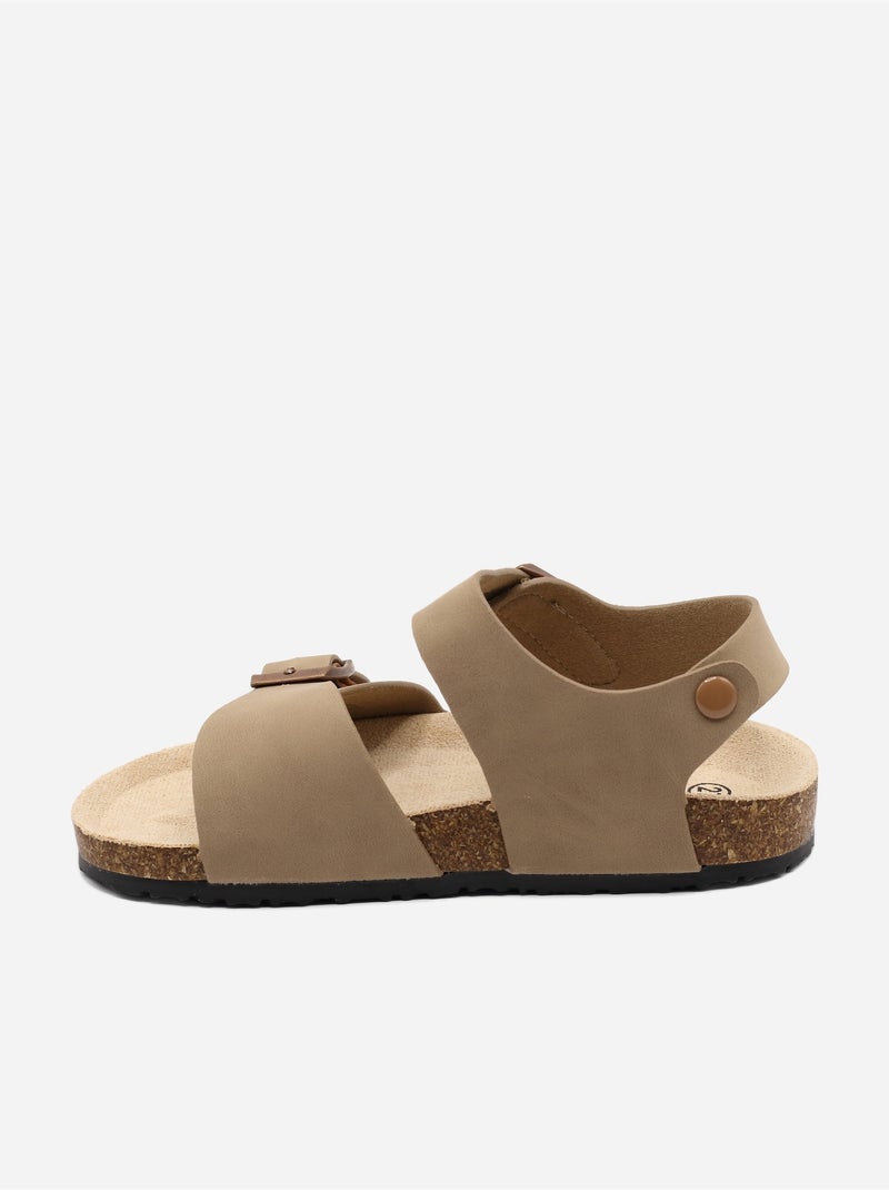 Sandali con cinturini Tortora - Kiabi