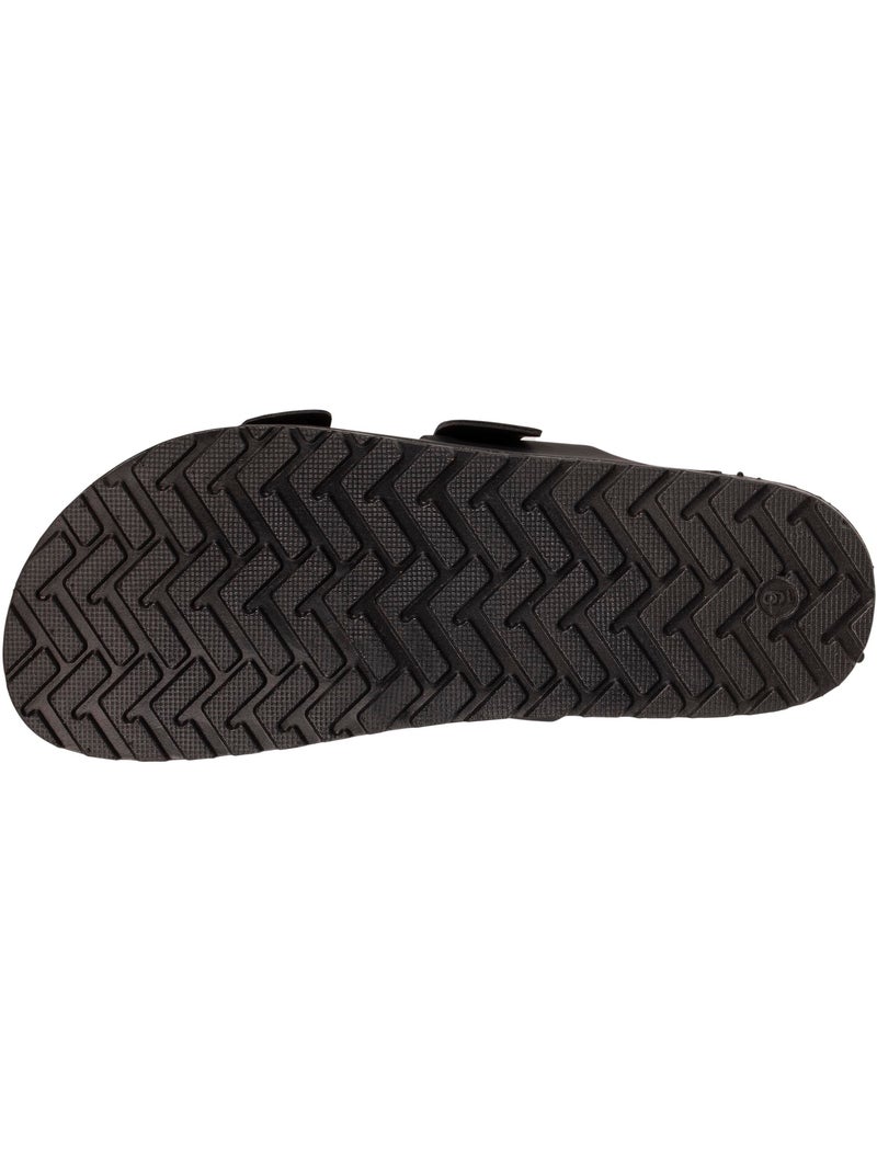 Sandali con cinturini ultracomodi, soletta in pelle isotoner Nero - Kiabi