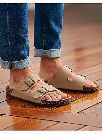 Sandali con cinturini ultracomodi, soletta in pelle isotoner
