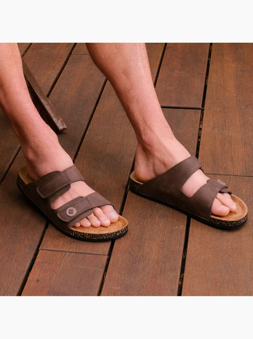 Sandali con doppi cinturini in velcro, soletta patch per il tallone  Isotoner - Kiabi