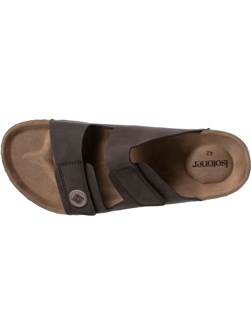 Sandali con doppi cinturini in velcro, soletta patch per il tallone  Isotoner Marrone cioccolato - Kiabi