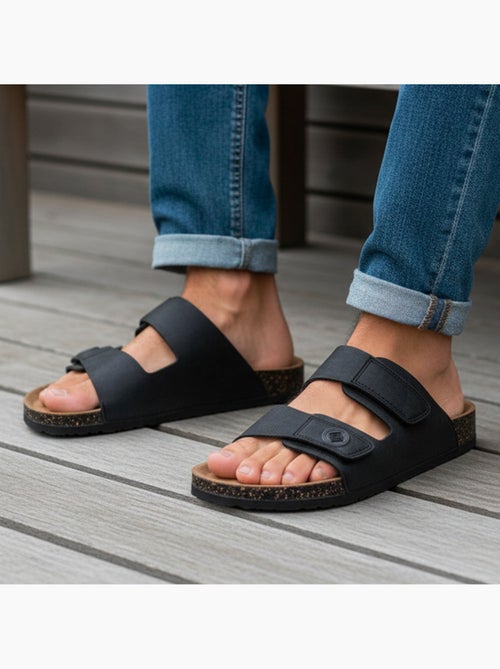 Sandali con doppi cinturini in velcro, soletta patch per il tallone  Isotoner - Kiabi