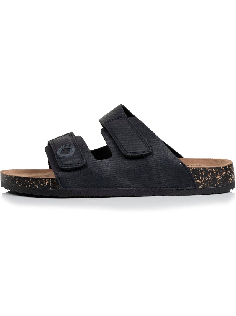 Sandali con doppi cinturini in velcro, soletta patch per il tallone  Isotoner Nero - Kiabi