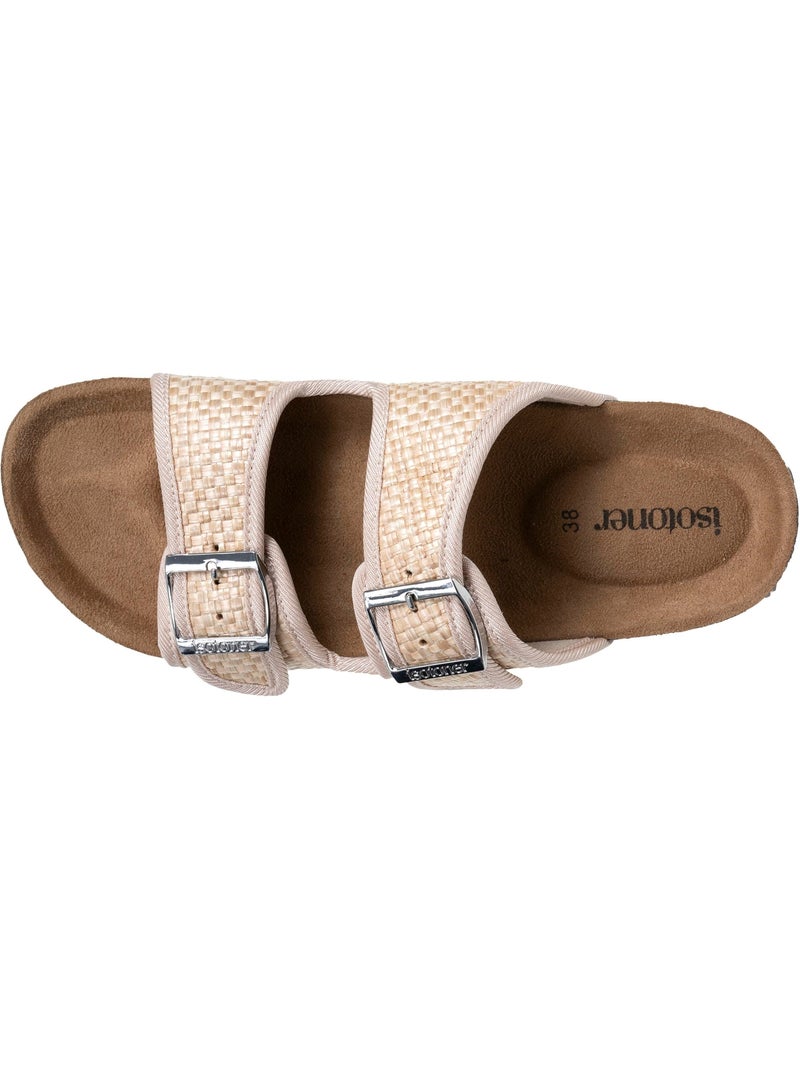 Sandali con doppi cinturini, sottopiede patch ultra confortevole  Isotoner Beige - Kiabi