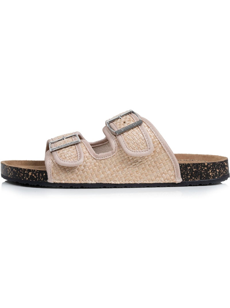 Sandali con doppi cinturini, sottopiede patch ultra confortevole  Isotoner Beige - Kiabi