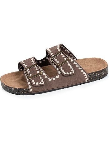 Sandali con doppi cinturini, sottopiede patch ultra confortevole Isotoner