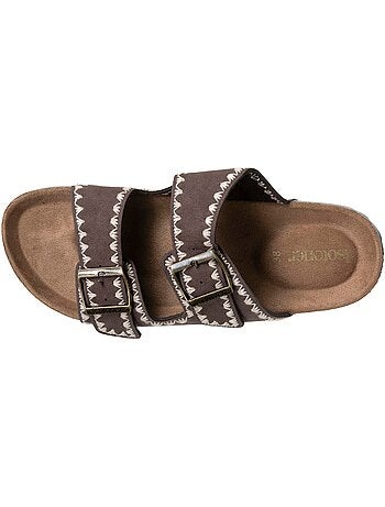 Sandali con doppi cinturini, sottopiede patch ultra confortevole Isotoner