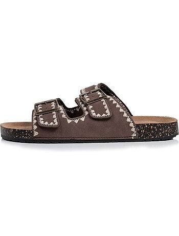 Sandali con doppi cinturini, sottopiede patch ultra confortevole Isotoner