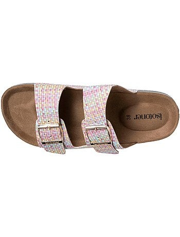Sandali con doppi cinturini, sottopiede patch ultra confortevole Isotoner