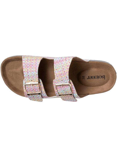 Sandali con doppi cinturini, sottopiede patch ultra confortevole  Isotoner - Kiabi