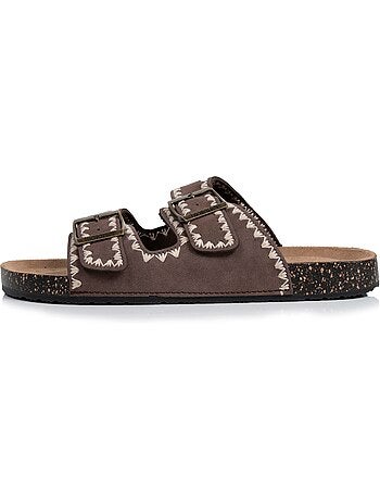 Sandali con doppi cinturini, sottopiede patch ultra confortevole