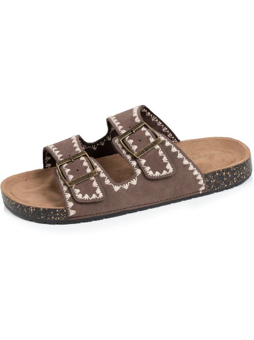 Sandali con doppi cinturini, sottopiede patch ultra confortevole - Kiabi Sandali con doppi cinturini, sottopiede patch ultra confortevole - Kiabi