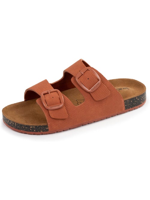 Sandali con doppi cinturini ultracomodi, sottopiede in pelle isotoner - Kiabi Sandali con doppi cinturini ultracomodi, sottopiede in pelle isotoner - Kiabi