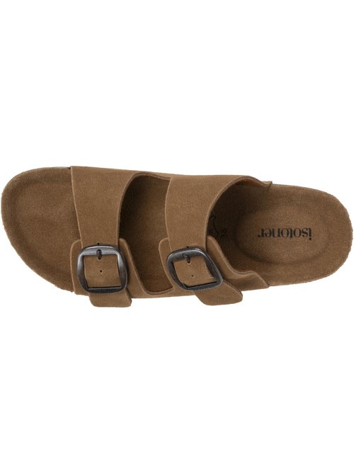 Sandali con doppi cinturini ultracomodi, sottopiede in pelle isotoner - Kiabi Sandali con doppi cinturini ultracomodi, sottopiede in pelle isotoner - Kiabi