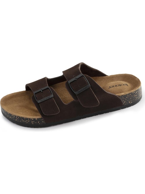 Sandali con doppi cinturini ultracomodi, sottopiede in pelle isotoner - Kiabi Sandali con doppi cinturini ultracomodi, sottopiede in pelle isotoner - Kiabi