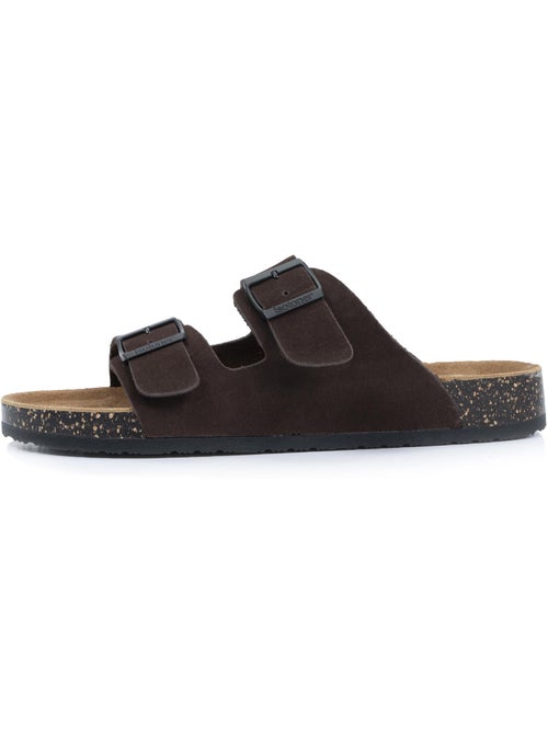 Sandali con doppi cinturini ultracomodi, sottopiede in pelle isotoner - Kiabi Sandali con doppi cinturini ultracomodi, sottopiede in pelle isotoner - Kiabi