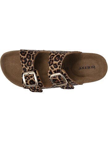 Sandali sottopiede in pelle patch everywear comfort heel isotoner