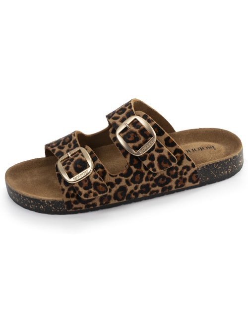 Sandali con doppi cinturini ultracomodi, sottopiede in pelle isotoner - Kiabi Sandali con doppi cinturini ultracomodi, sottopiede in pelle isotoner - Kiabi